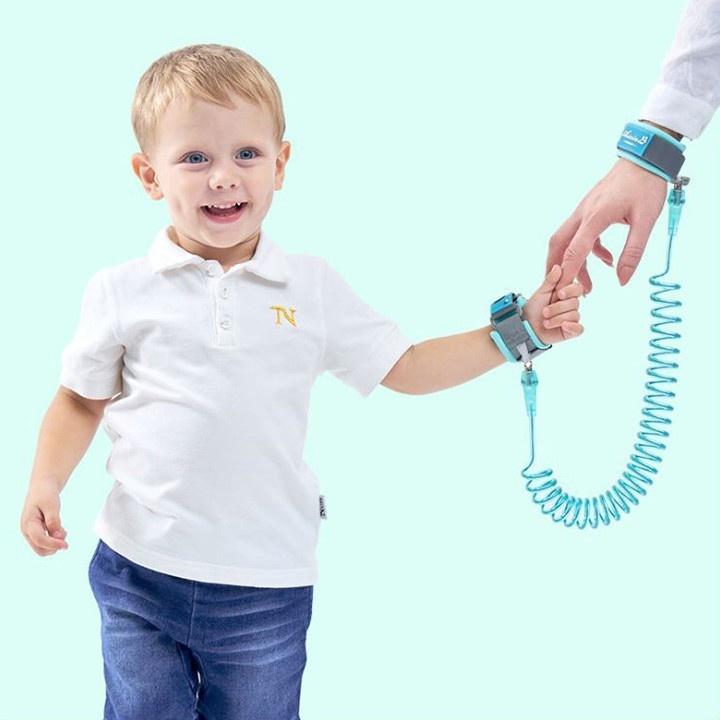 Vòng Tay Dắt Trẻ Em Đi Dạo Chống Lạc BabyPlay Lõi Thép Phản Quang Có Khóa