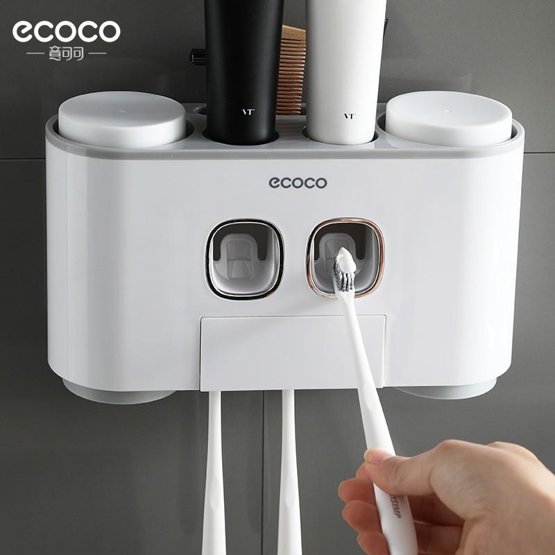 Bộ 2 Nhả Kem Đánh Răng ECOCO Cao Cấp Kèm 4 cốc