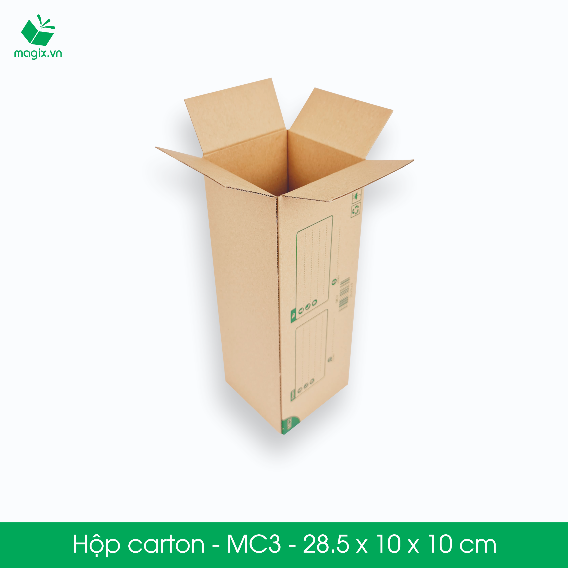 MC3 - 28.5x10x10 cm - 60 Thùng hộp carton đóng hàng