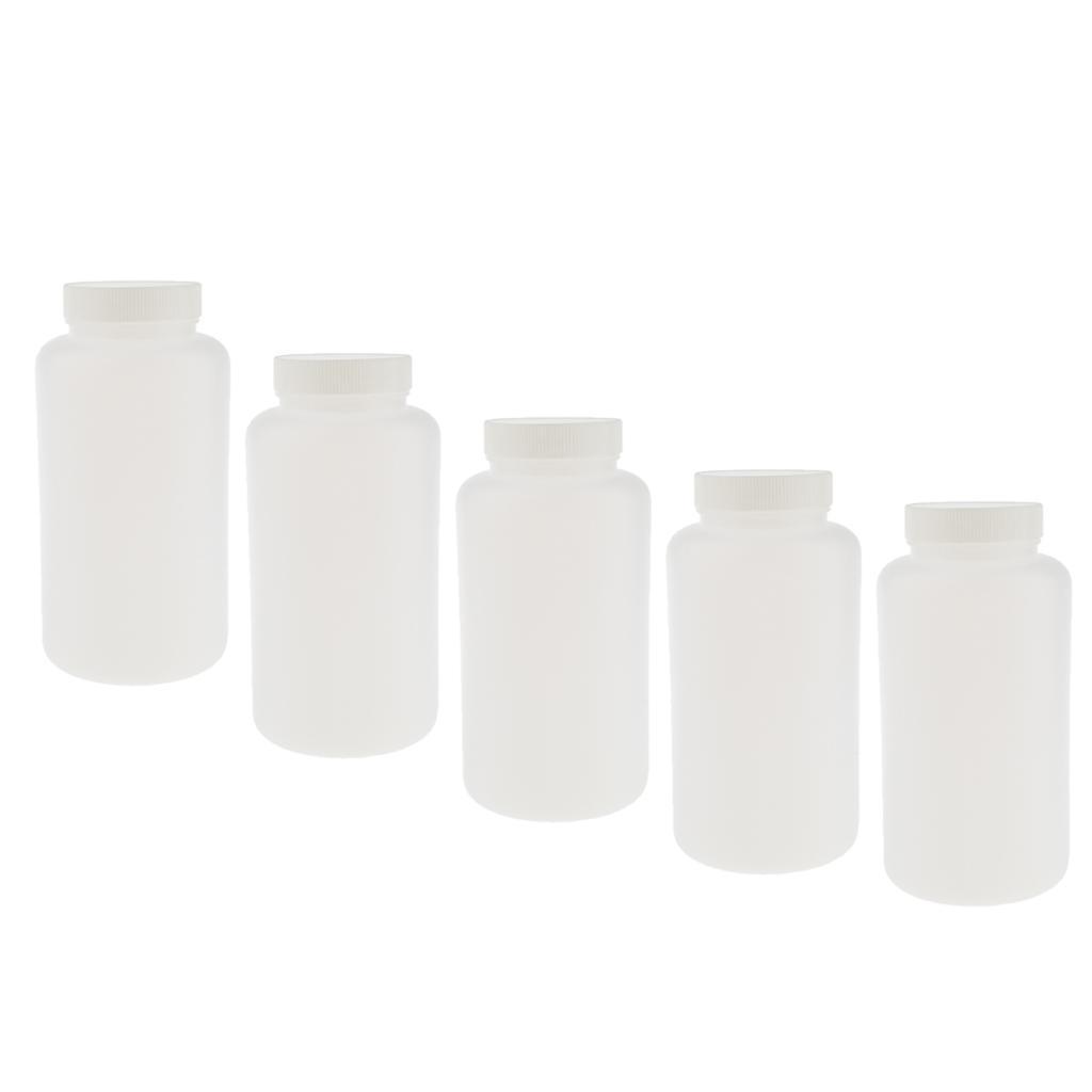 5pcs 1000ml Reagent Bottle with Cap Lab Reagent Bottle Laboratory