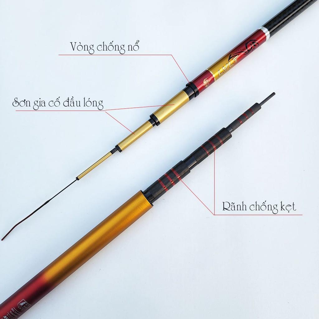 Cần câu tay 5H Tiềm Long cần câu đài cao cấp size 3.6 - 7.2 tặng kèm ngọn phụ CD37