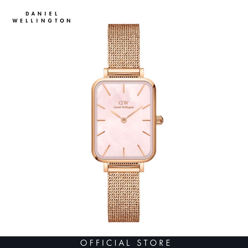 Đồng hồ Nữ Daniel Wellington dây Lưới - Quadro Pressed Melrose 20x26 mm DW00100510