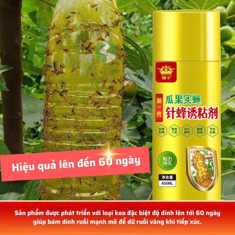 Chai Keo Xịt Bẫy Ruồi Vàng Đài Loan260ml – Bắt Ruồi Đực, Cái Hiệu Quả, Bám Dính Chắc, Tác Dụng Lâu Tới 60 Ngày - HÀNG CHÍNH HÃNG MINIIN