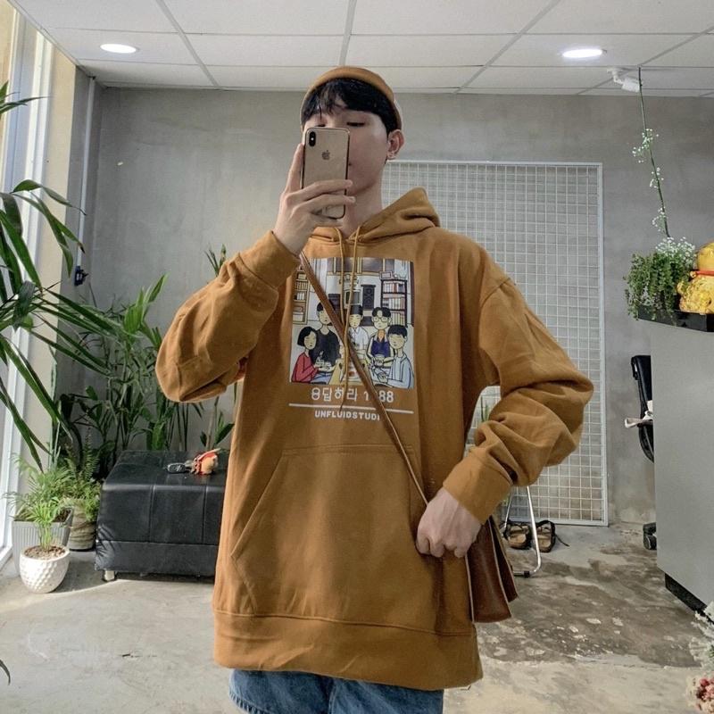 Hoodie vải nỉ 2 màu 1988