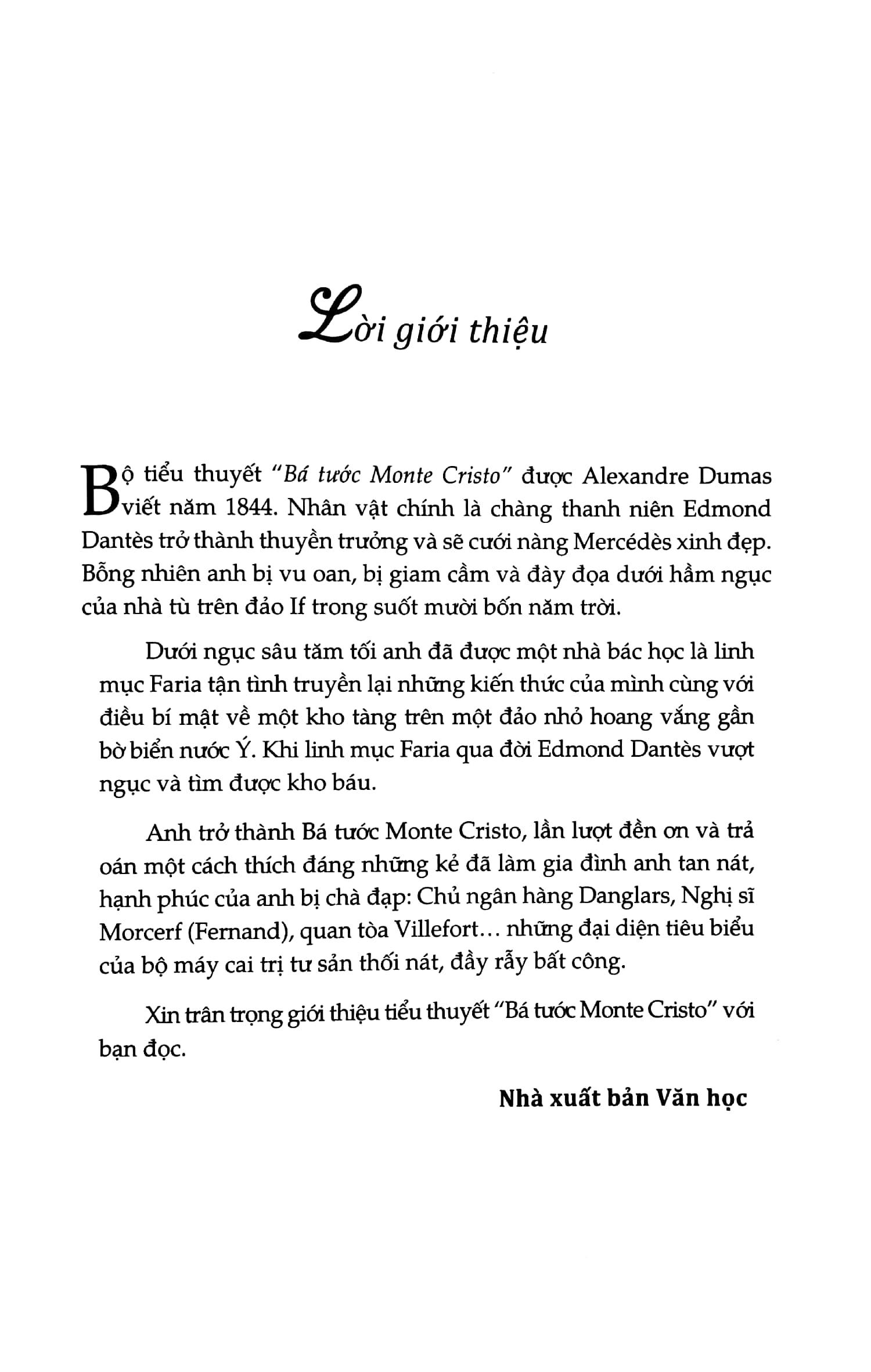 Ba Tước Monte Cristo (Bìa Cứng)