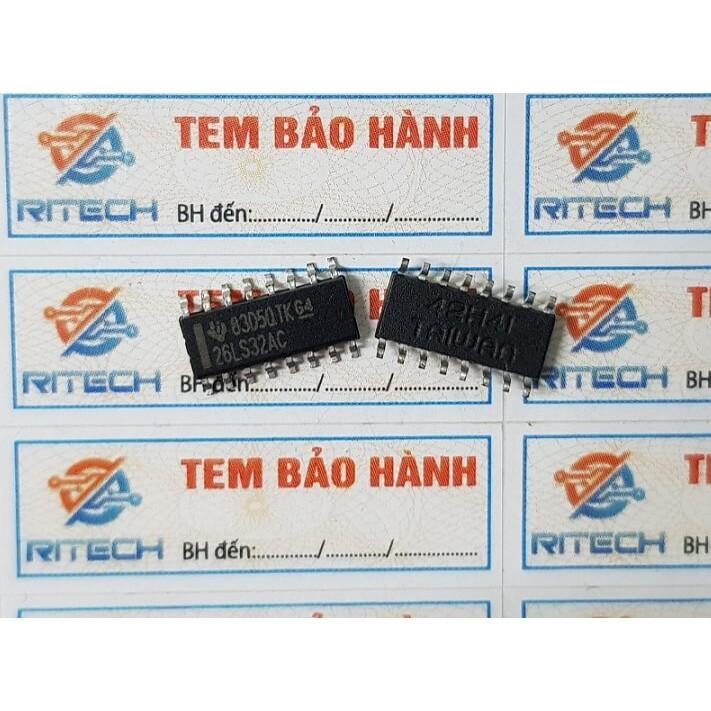 combo 5 con  26LS32AC, AM26LS32ACDR IC Chuyên Dụng SOP-16 3.9mm hàng chính hãng