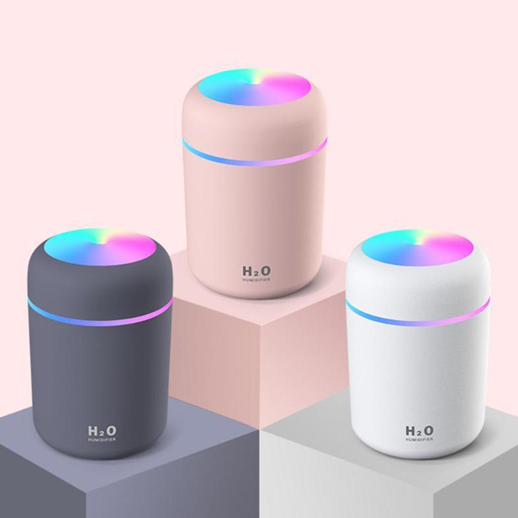 USB Essential Oil Diffuser Air Humidifier Gray + 5pcs Cotton Filter Sticks