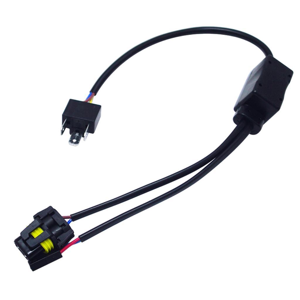 2X Light Bulbs Lamp Wiring Controllers Relay Harness Cable for 9003