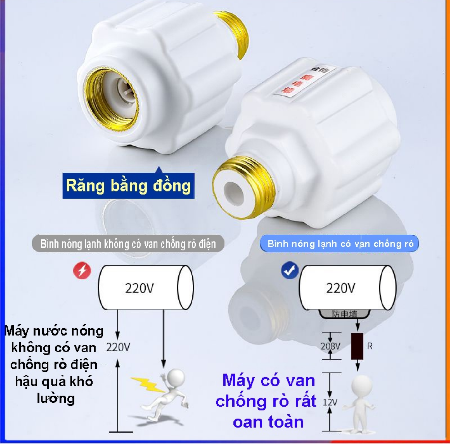 SIÊU PHẨM VỚI BỘ 2 THIẾT BỊ CHỐNG ĐIỆN GIẬT RÒ RỈ ĐIỆN BÌNH NÓNG LẠNH AN TOÀN HÀNG LOẠI TỐT