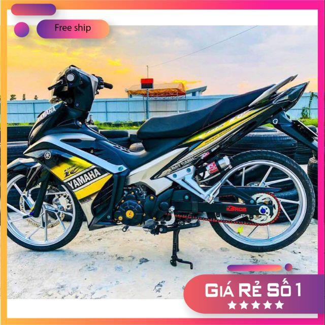 Tem rời dành cho xe ex 150 vàng đen chất liệu Crom