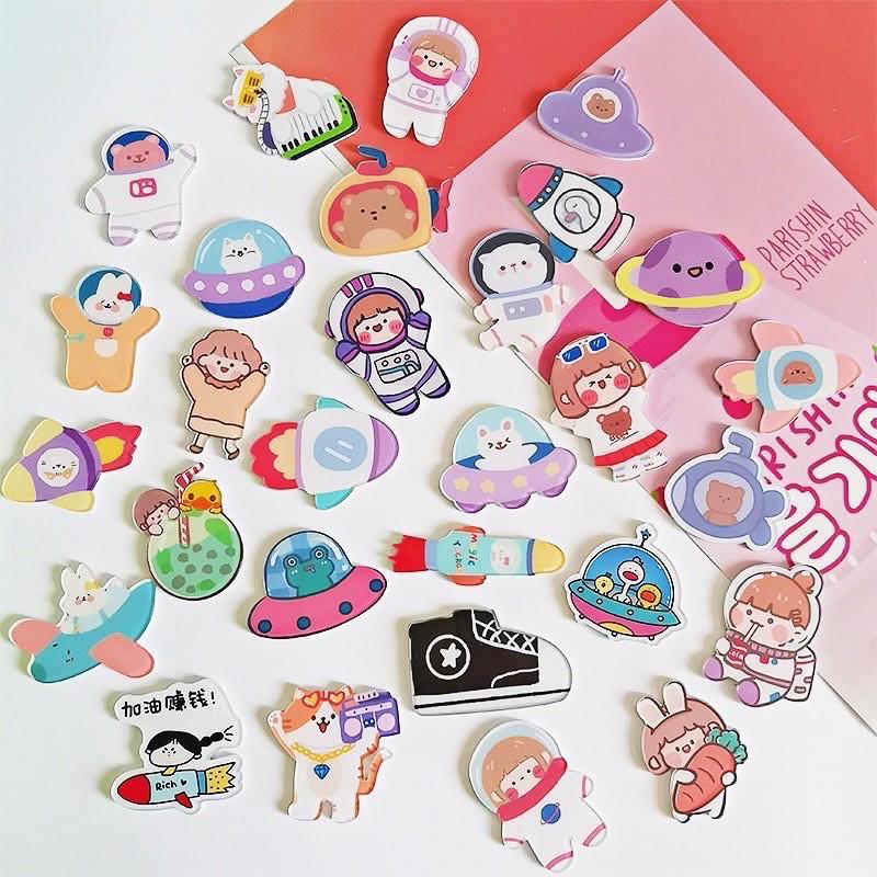 STICKER PHỤ KIỆN CÀI ÁO,TÚI TOTE,BALO HOẠT HÌNH CUTE