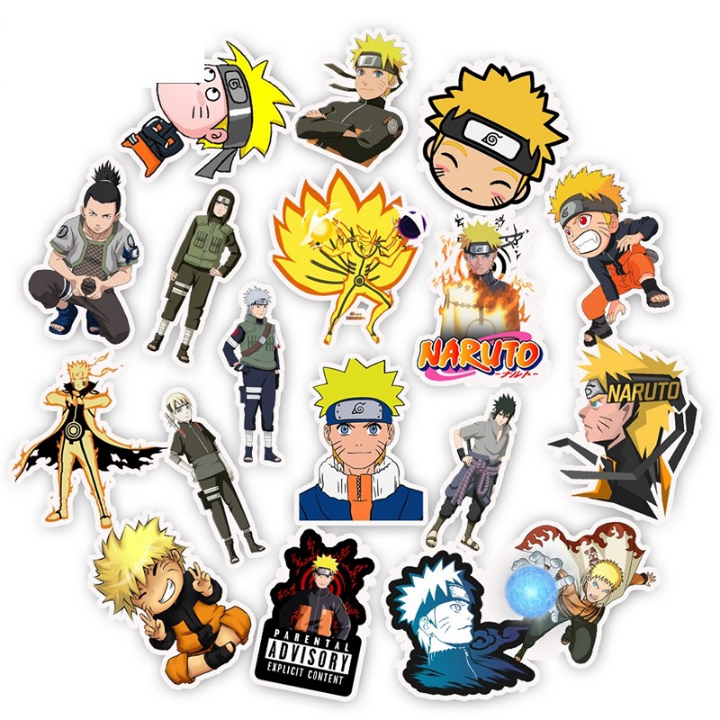 Bộ 50 miếng Sticker hình dán Naruto SetC