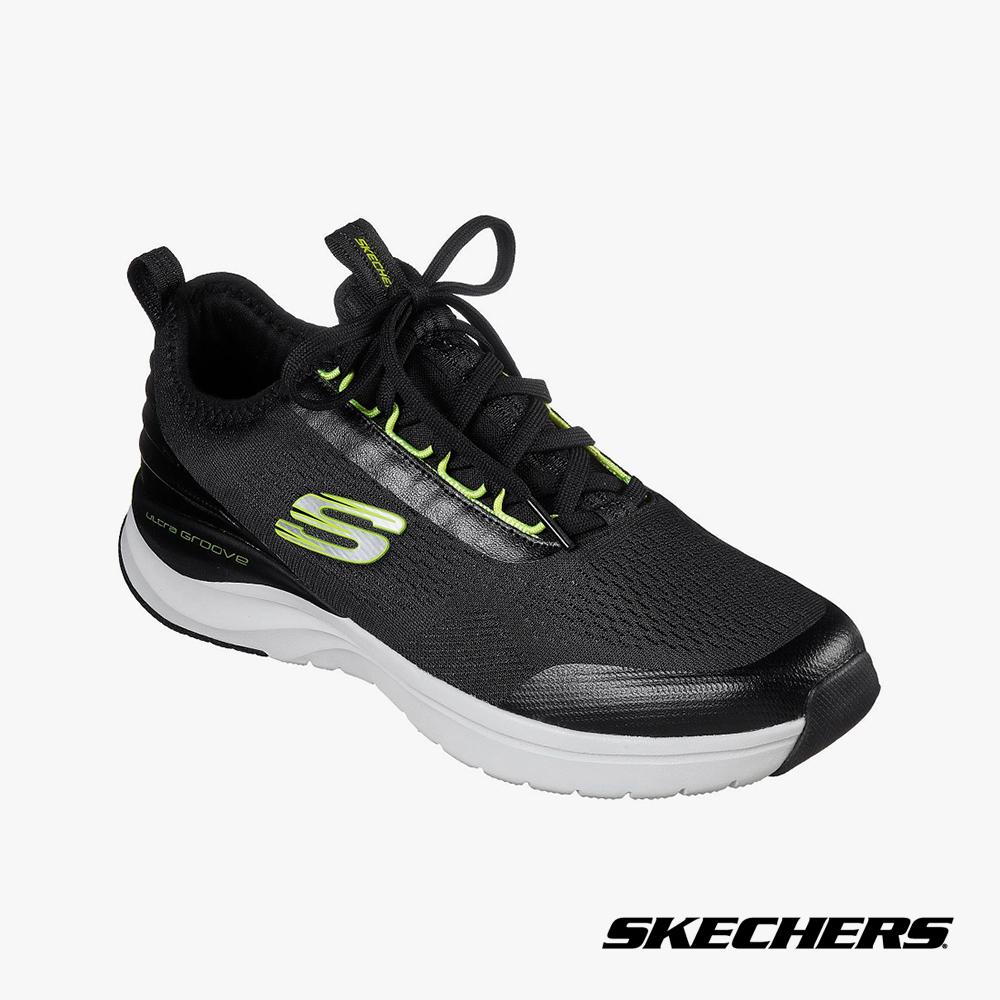 SKECHERS - Giày sneaker nam thắt dây Ultra Groove Zardov 232029-BKLM