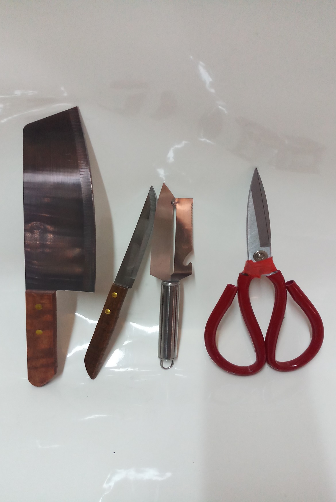 COMBO 1 DAO INOX ĐA NĂNG CÁN GỖ LỚN+1 DAO INOX CÁN GỖ GỌT TRÁI CÂY+1 DAO BÀO INOX ĐA NĂNG+1 KÉO INOX ĐẠI CAO CẤP.