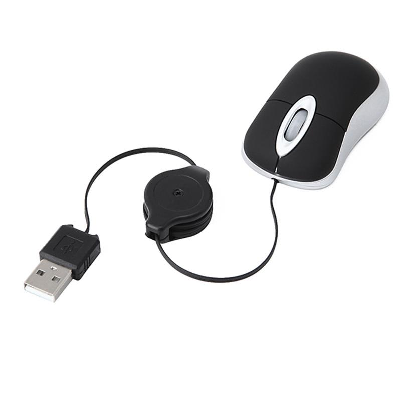 Mini Có Thể Thu Vào Cáp USB Có Dây Quang-Tuyệt Vời cho Trẻ Em & Du Lịch Dành cho Apple Mac HP Dell Laptop Lenovo Thinkpad sony Asus Acer