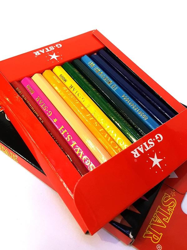 Bộ 2 Chì 12 Màu GStar Ngắn
