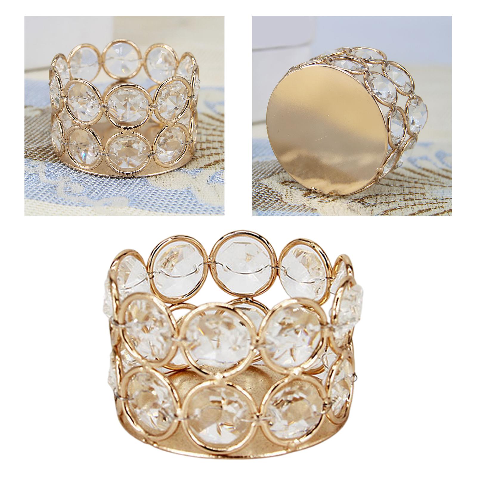 2pcs Crystal Tealight Candle Holder Wedding Dinning Table Home Centerpiece