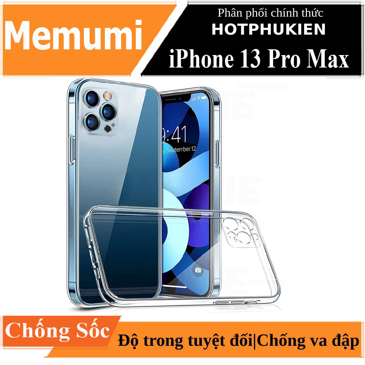 Ốp Lưngchống Sốc Bảo Vệ Camera Cho Iphone 13 13 Pro 13 Pro Maxhiệu Memumi Glittersiêu Mỏng 1Mm Độ Trong Tuyệt Đối, Chống Trầy Xước, Chống Ố Vàng, Tản Nhiệt Tốt - Hàng Nhập Khẩu - Iphone 13 Pro Max