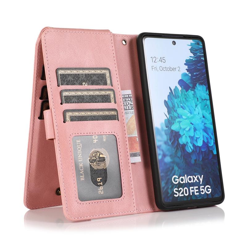 Bao da điện thoại từ tính có ngăn cắm thẻ cho Samsung S21+ Plus Ultra A12 A32 A42 A52 A72