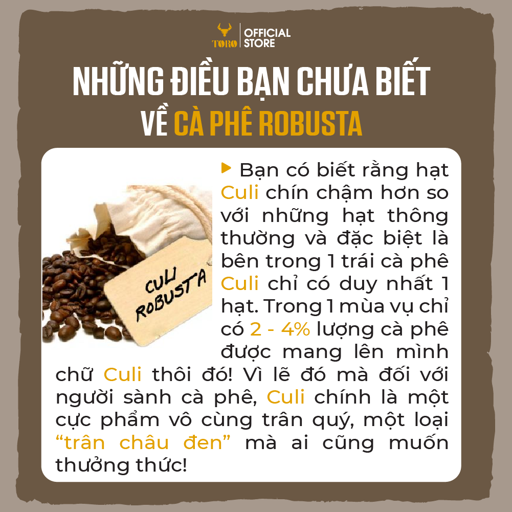 Cà Phê Bột Toro Culi Robusta Nguyên Chất 100% | TORO FARM