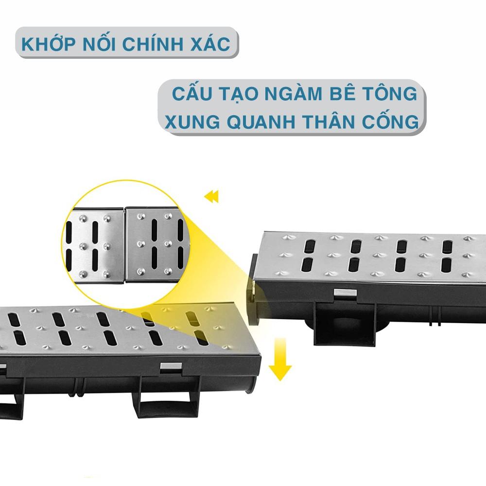 Rãnh (cống) thoát nước mưa HDPE.Kích thước: 150x80x1000mm.Chống ngập - Thoát nước nhanh - Tiết kiệm - Bảo hành 10 năm