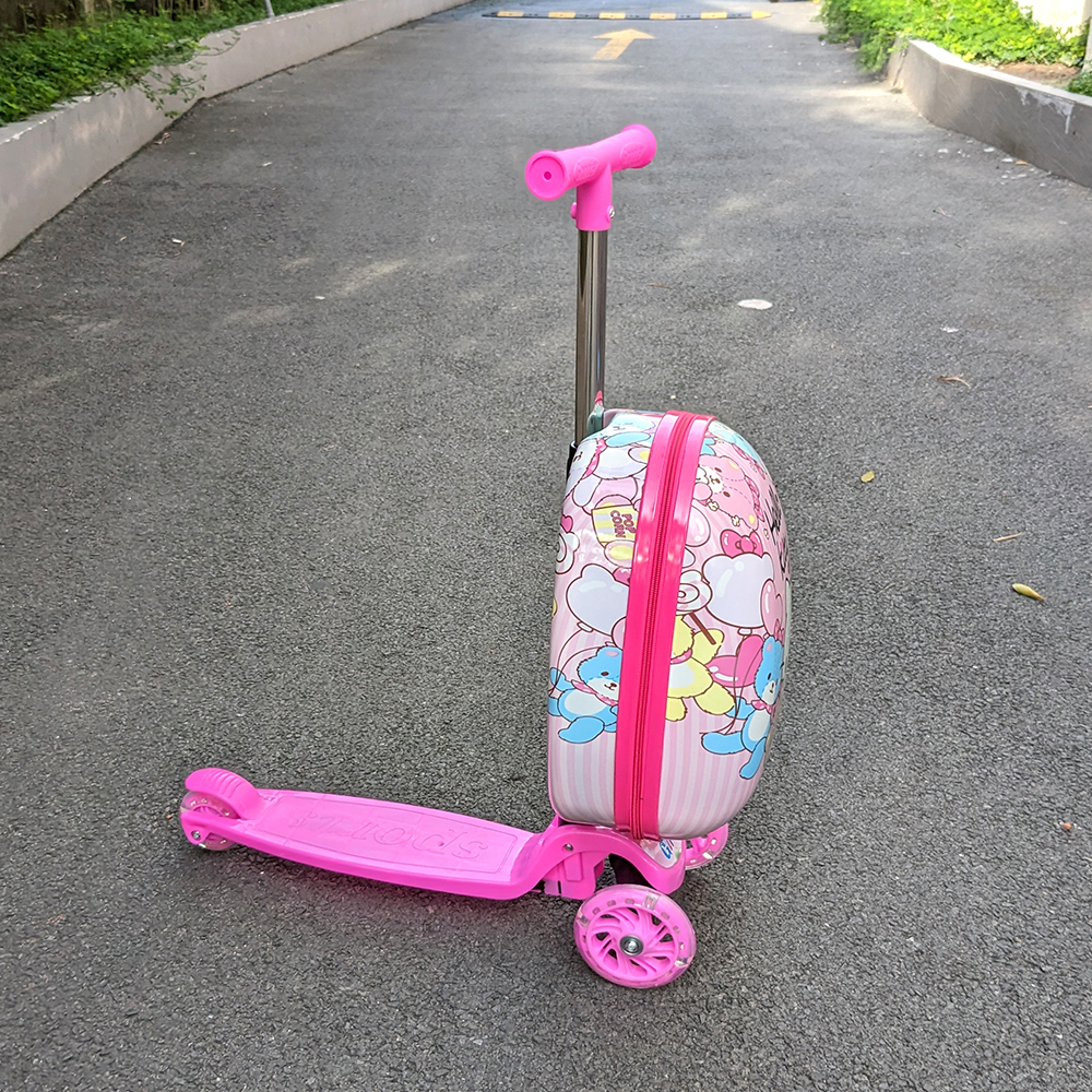 Xe trượt Scooter kèm vali kéo 2 trong 1 cho bé BABY PLAZA SW-118