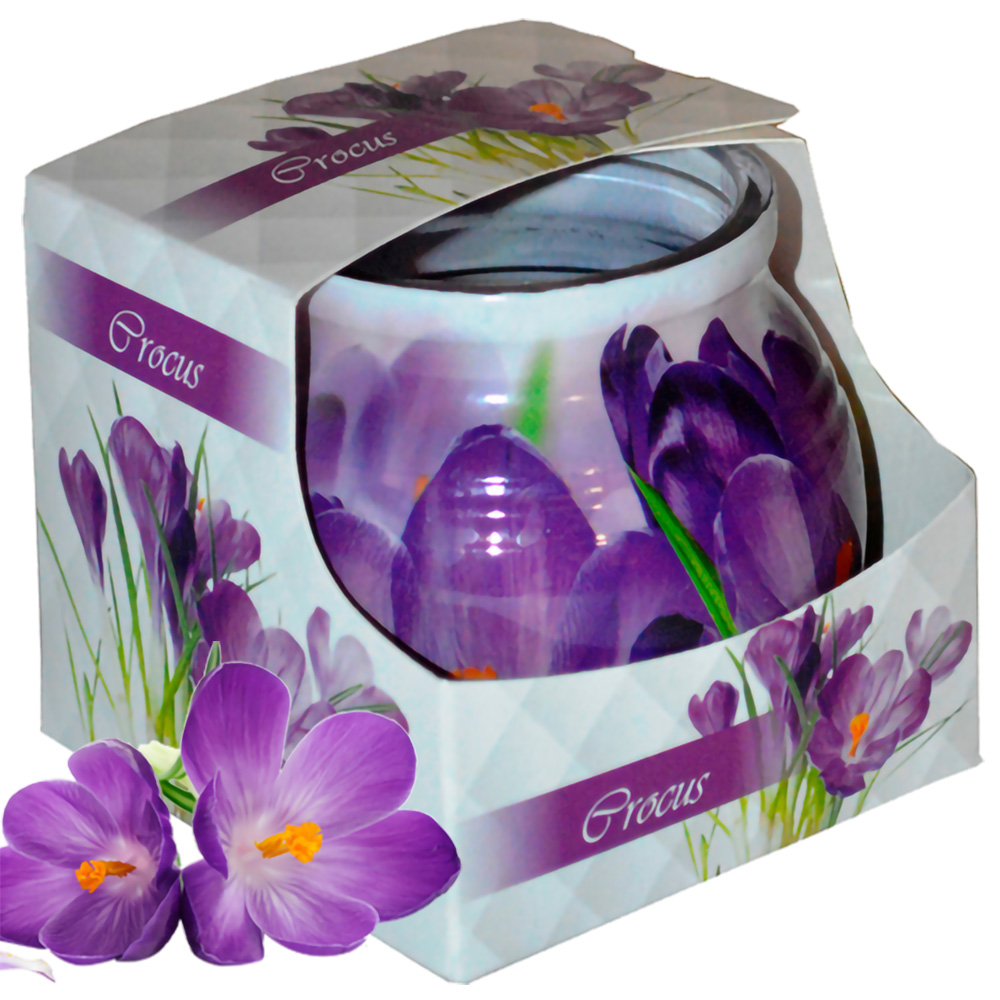 Ly nến thơm tinh dầu Admit Crocus 85g QT01892 - hoa nghệ tây