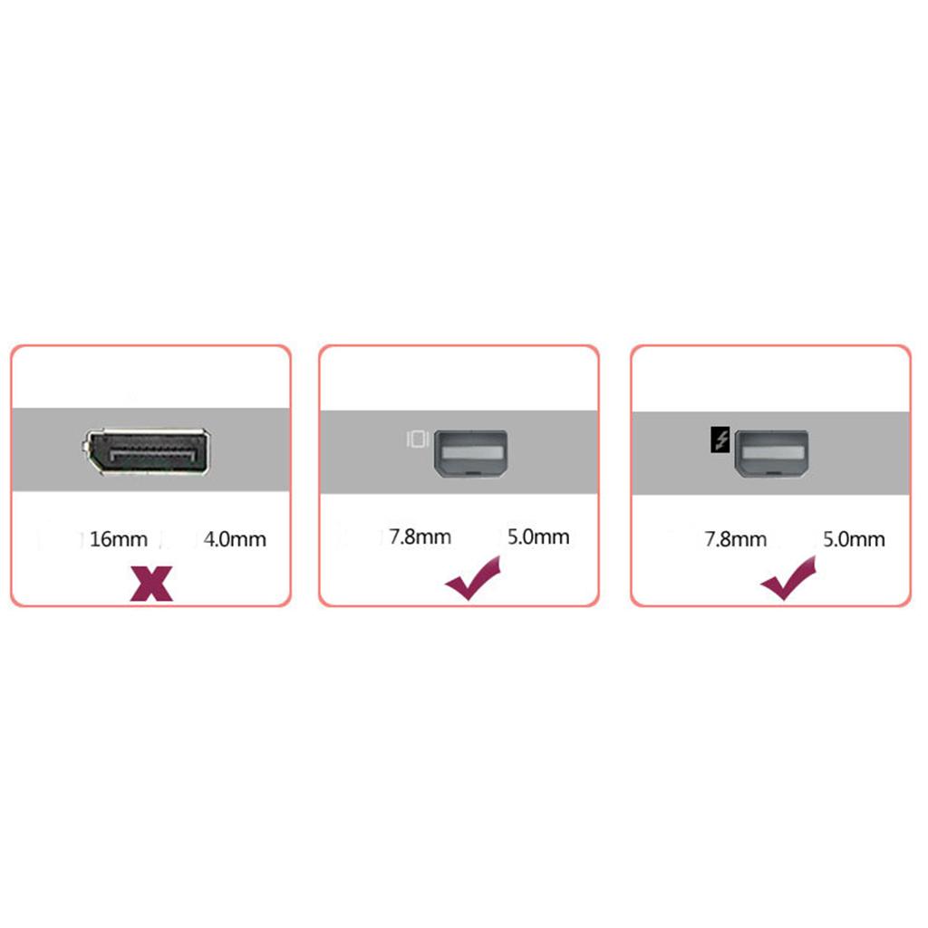 3 In 1 Mini DP To HDMI DVI VGA Adapter Converter Cable For MacBook