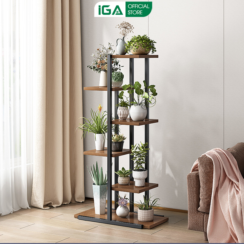 Kệ để chậu hoa chậu cây đa tầng thương hiệu IGA - GM159