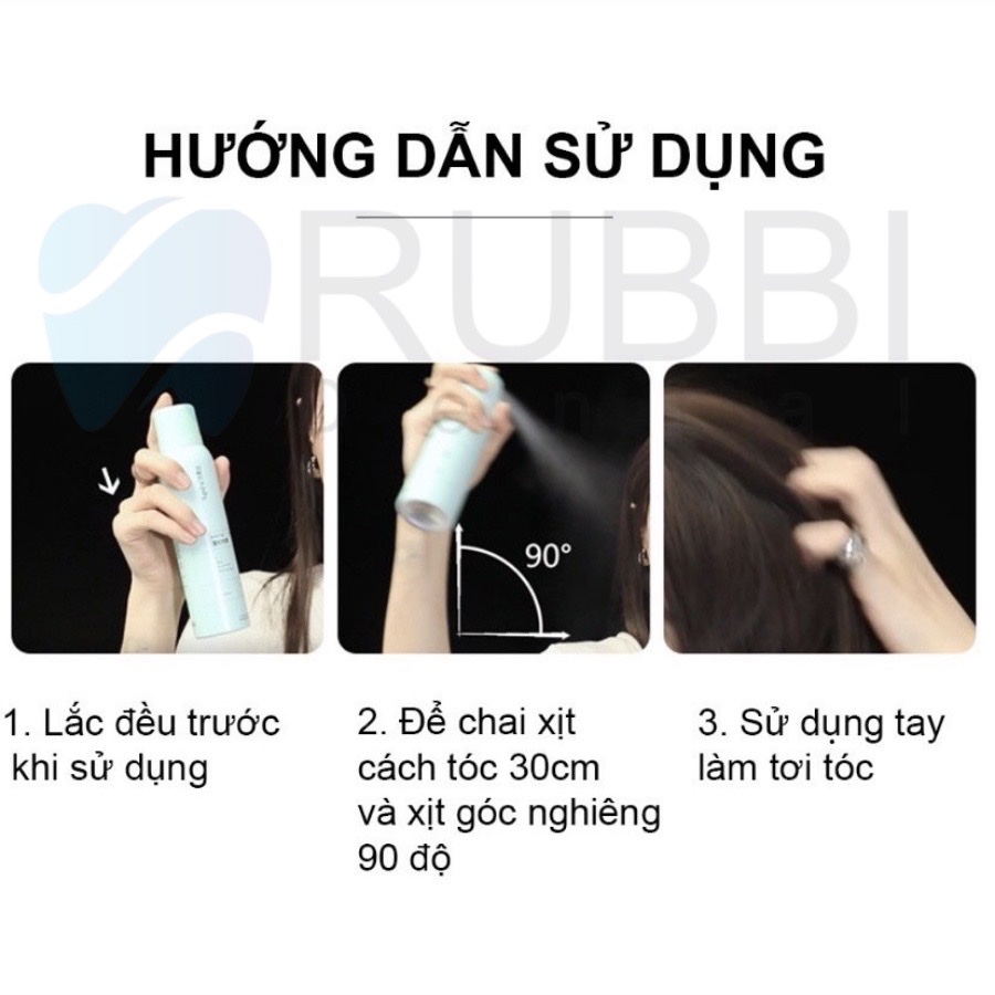 Phụ kiện nhà tắm _Dầu gội đầu khô dạng xịt cấp tốc chai 150ml  , không cần dùng nước  , không bết dính , không dầu , giúp tóc bồng bềnh ,mềm mượt hương thơm dịu nhẹ , phù hợp với người bận rộn , nhỏ gọn dễ mang theo mọi nơi