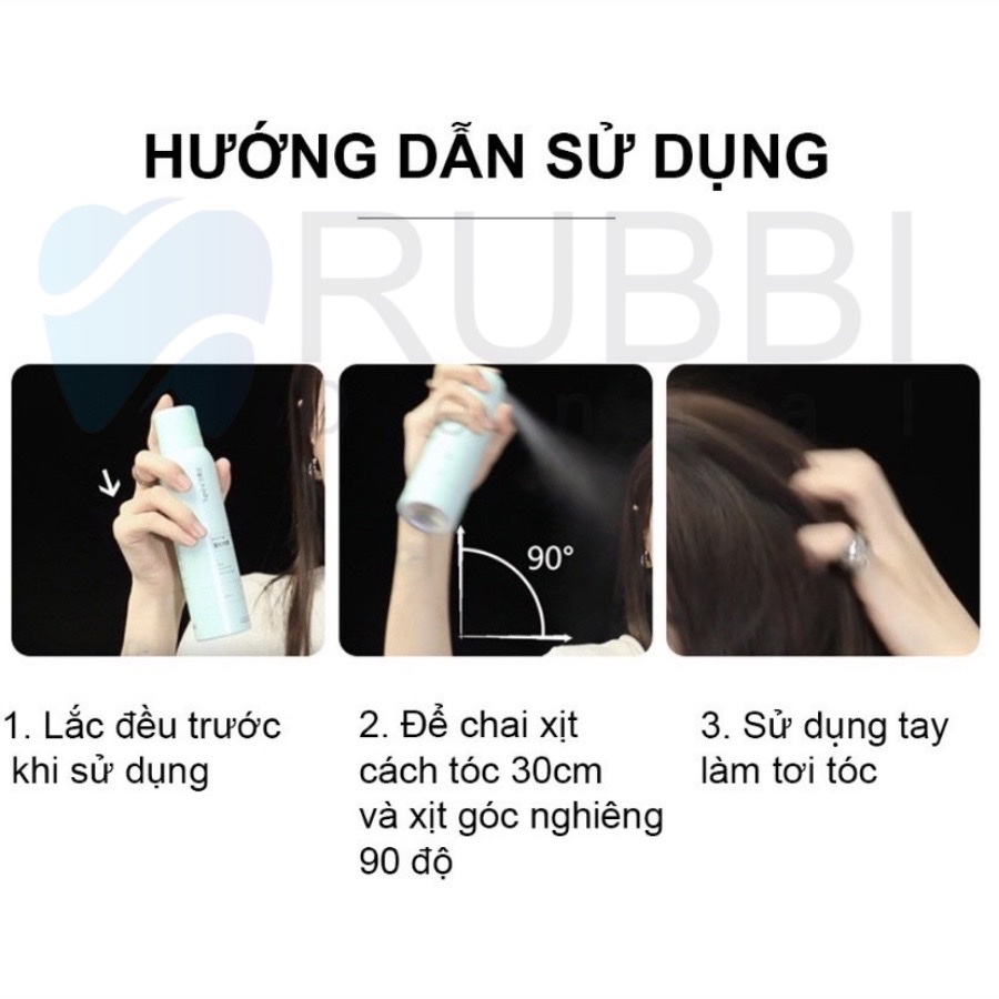 Phụ kiện nhà tắm  _ Dầu gội đầu khô dạng xịt cấp tốc chai 150ml  , không cần dùng nước  , không bết dính , không dầu , giúp tóc bồng bềnh ,mềm mượt hương thơm dịu nhẹ , phù hợp với người bận rộn , nhỏ gọn dễ mang theo mọi nơi 