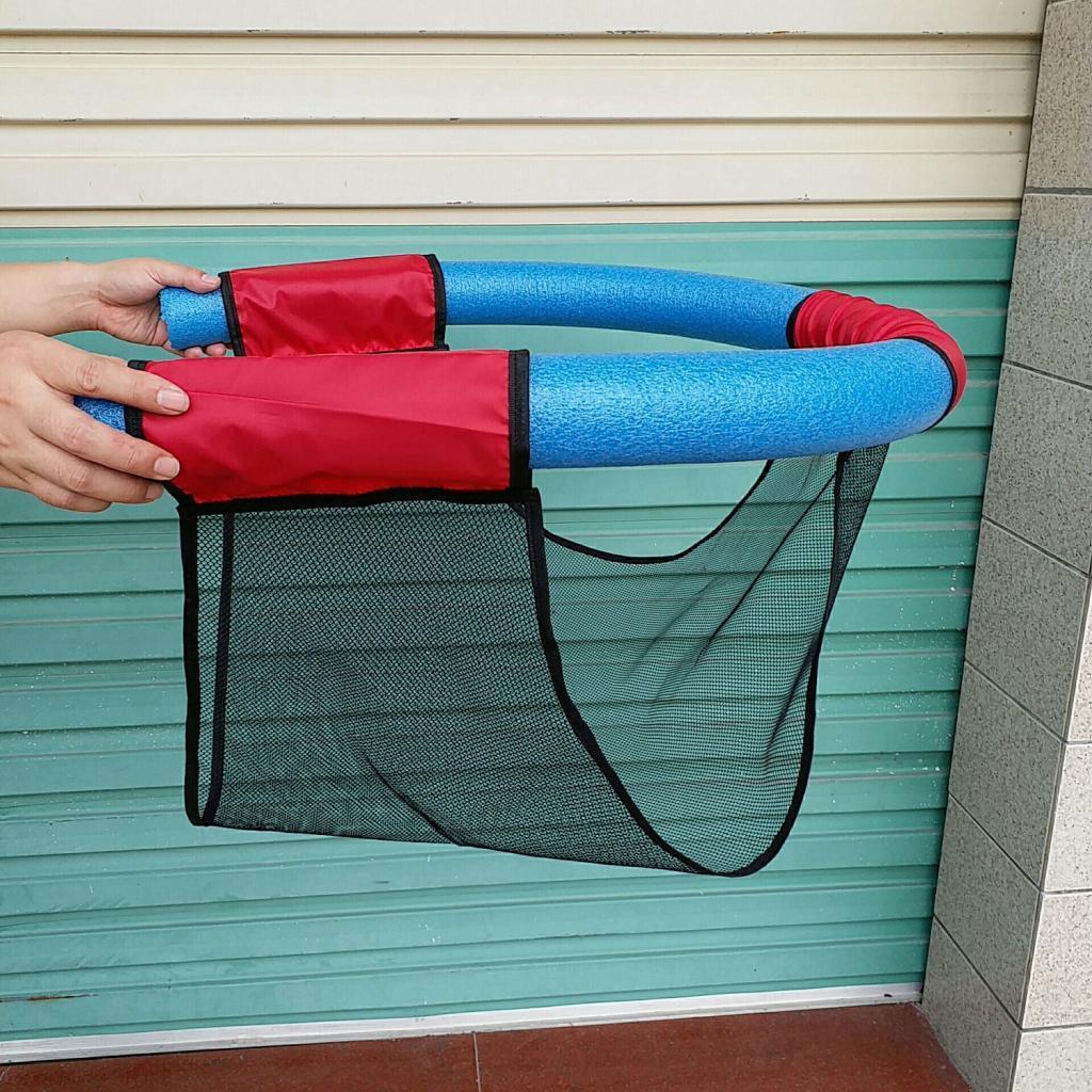 2xFloating Pool Noodle  Net for Swimming Seat Water Relaxation Red