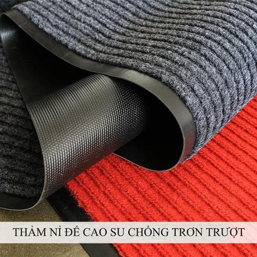 Thảm chùi chân nỉ đế cao su, kích thước 60x90cm