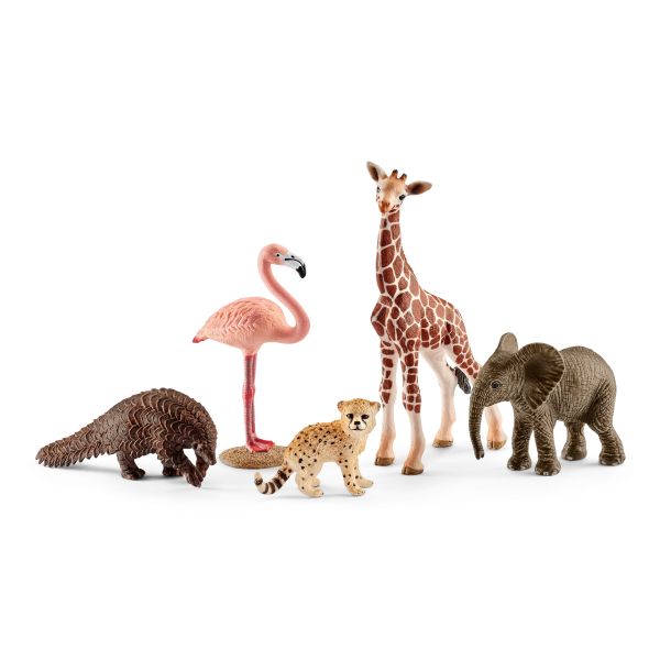 Bộ Đồ Chơi SCHLEICH Mô Hình Động Vật Hoang Dã Safari ( Hồng Hạc, Hươu Cao Cổ...) 42388