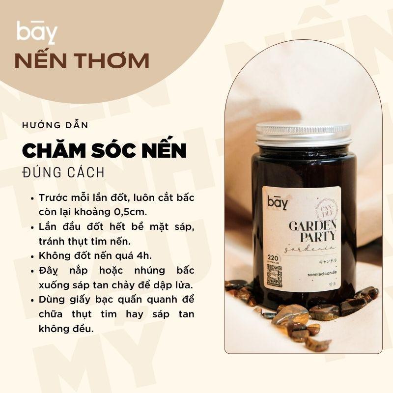 Nến thơm phòng Garden Party ️️ tinh dầu nhập khẩu Mỹ, sáp cọ mềm tự nhiên, an toàn tuyệt đối