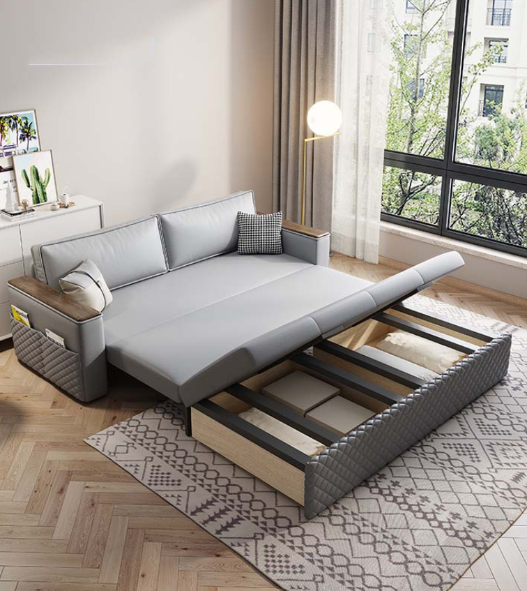 Sofa giường đa năng hộc kéo HGK-07 ngăn chứa đồ tiện dụng Tundo KT 1m9