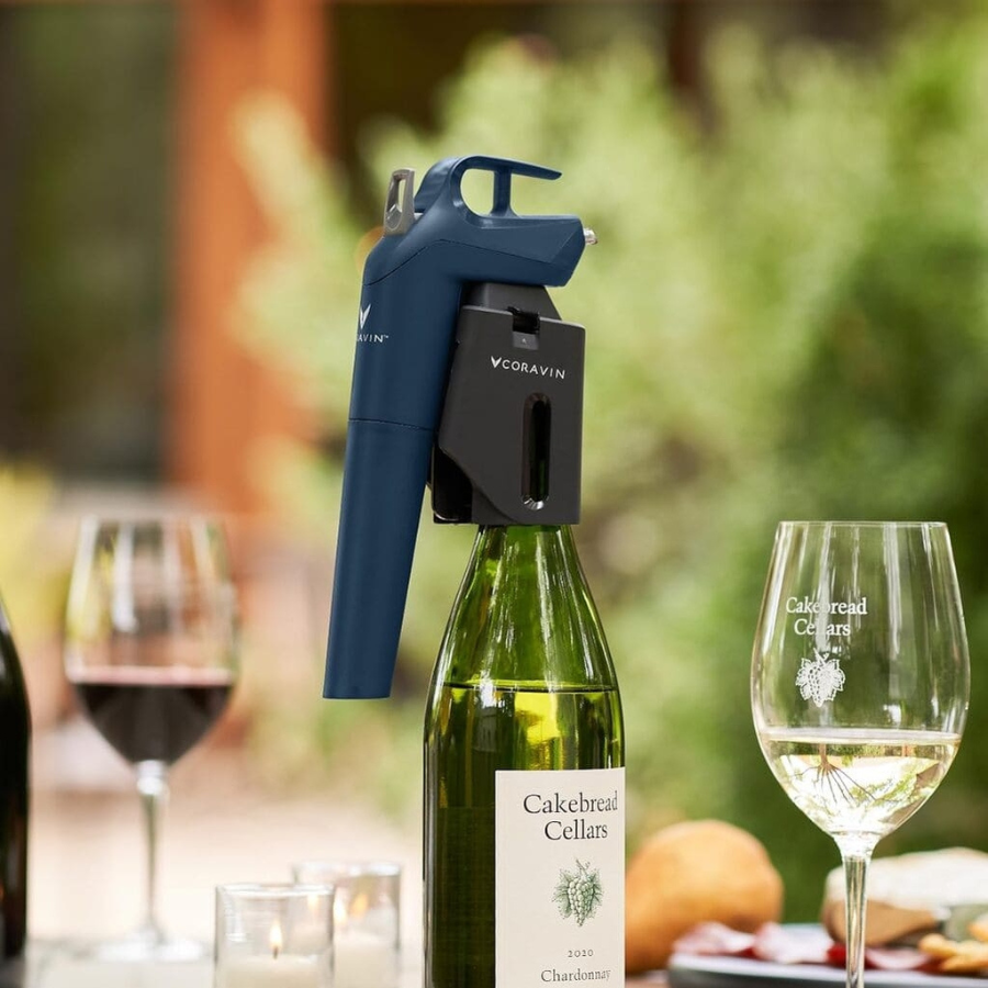 Coravin - Bộ Dụng Cụ Chiết Rượu Timeless Three+ Màu Deep Sea Blue - 8 Món