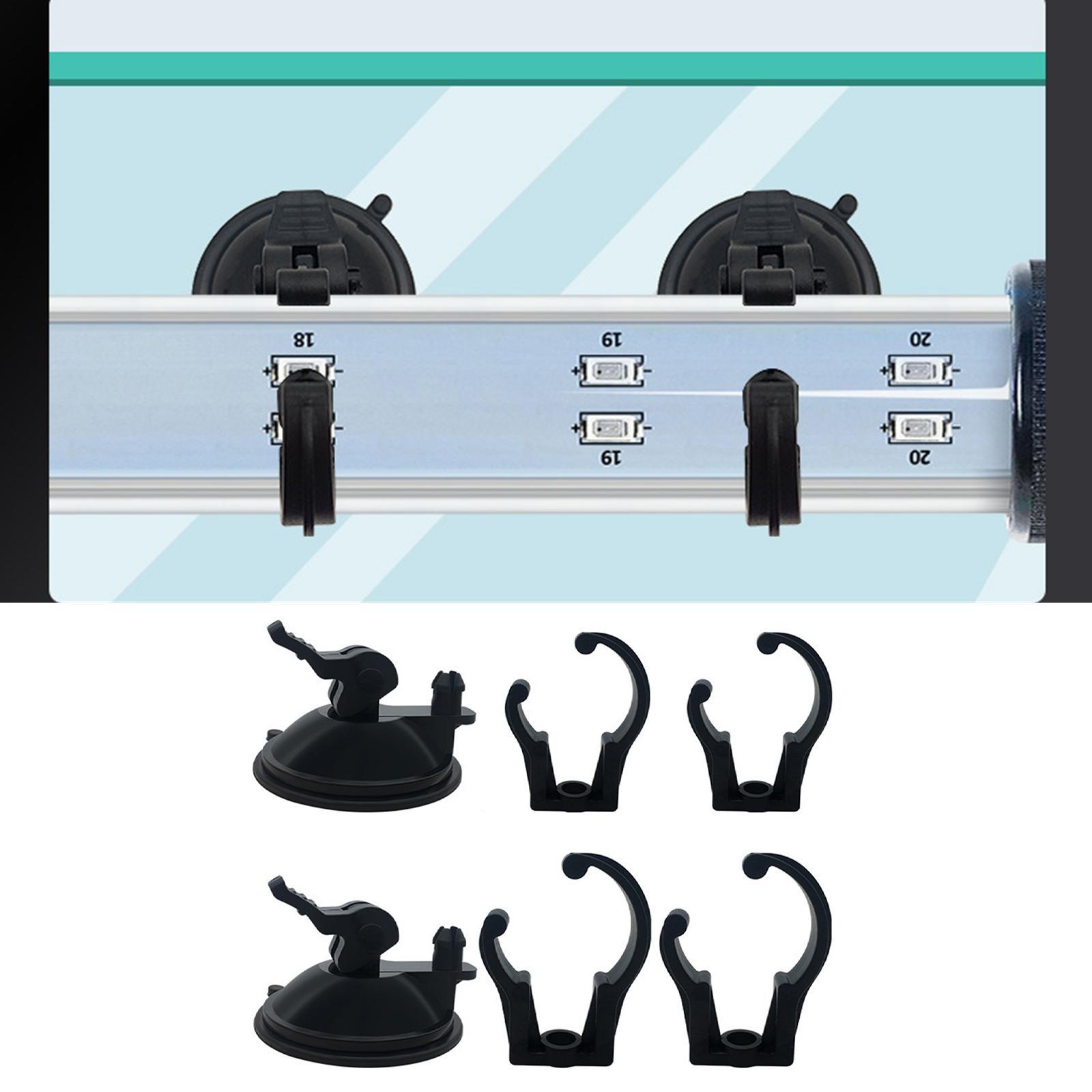 Aquarium Suction Cup Clips Fish Tank Hose Holder Clips Water Pipes LED Light