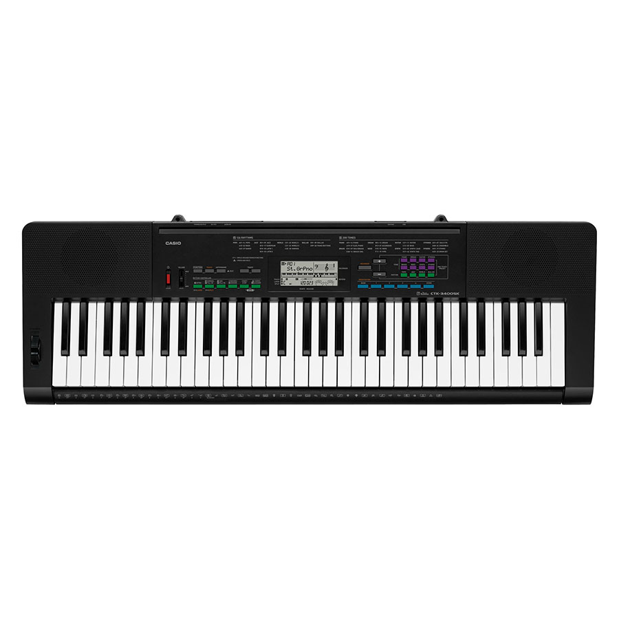 Bộ Đàn Organ Casio CTK-3400 Kèm AD Giá Nhạc Và Bao