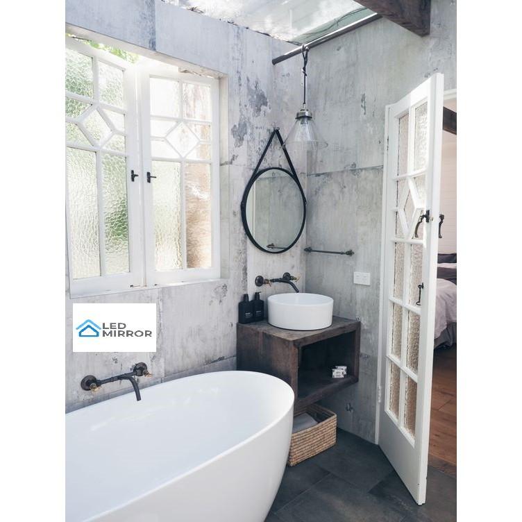 Gương dây da dk60 - Gương lavabo- Gương bàn trang điểm giá rẻ-Gương treo tường nhà tắm-Gương soi nhà tắm-Gương soi treo