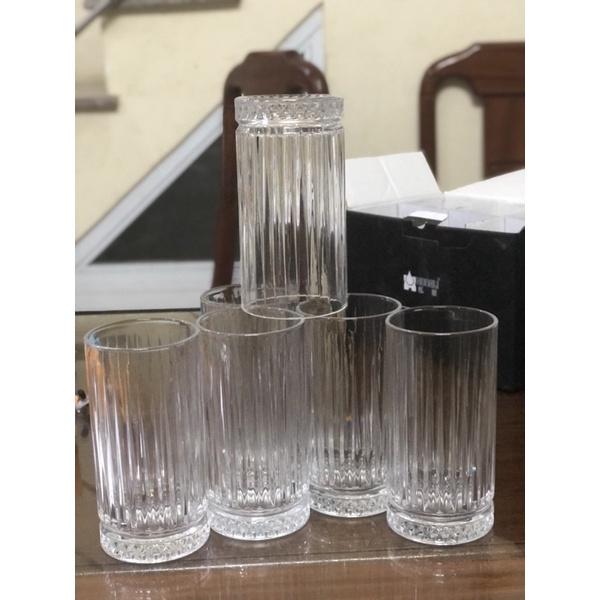 Xả Kho - bộ 6 cốc thủy tinh HONGLI cao cấp sang chảnh