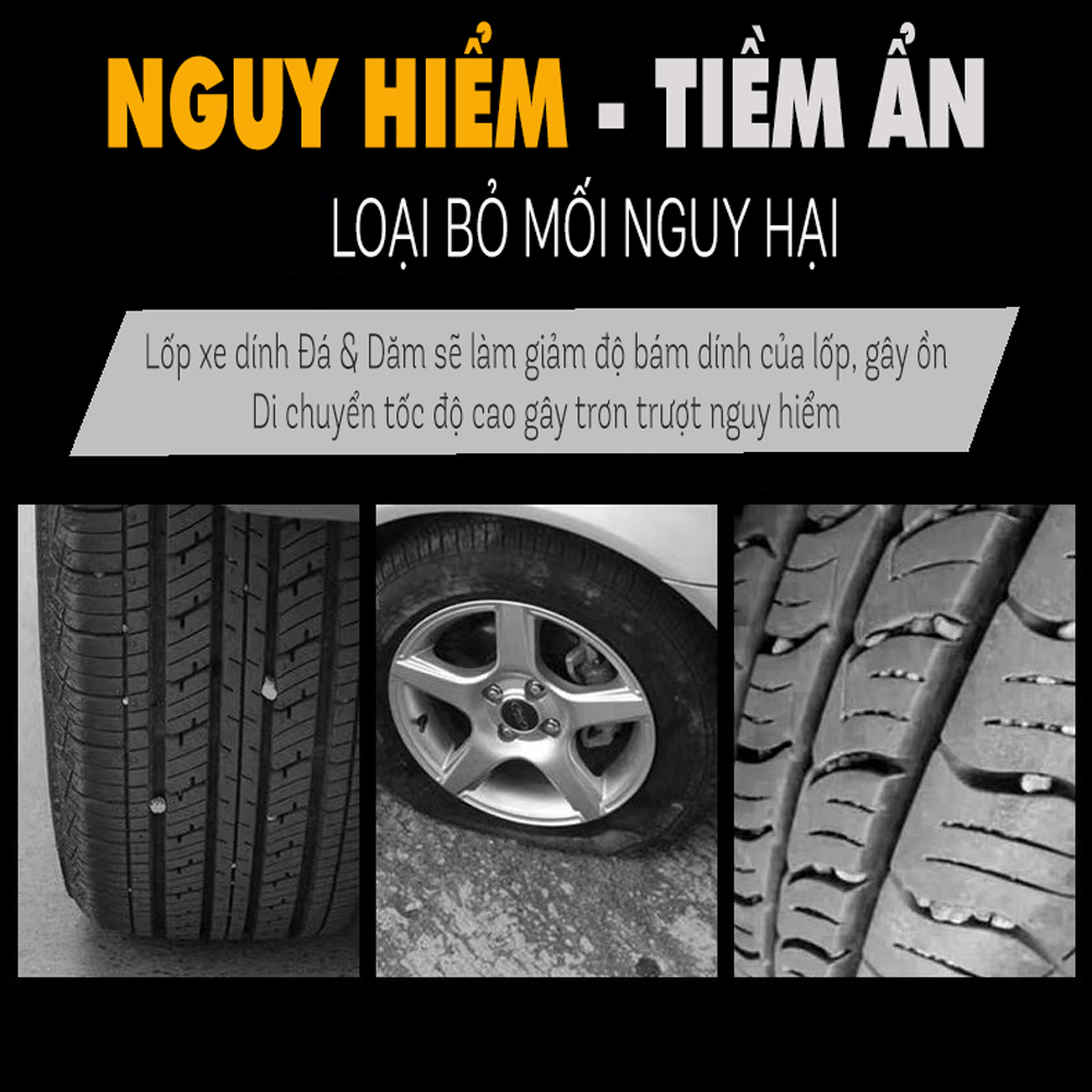 Dụng Cụ Móc Lốp Xe, Lấy Đinh Gảy Đinh, Loại Bỏ Đá Trên Lốp 2 in 1 Với Cây Tua Vít Giúp Lấy Cạy Đinh, Loại Bỏ Đá Dăm/ Cát Lốp Xe Hơi Bảo Vệ Lốp Xe Hơi, Ô tô, Xe Tải Mai Lee