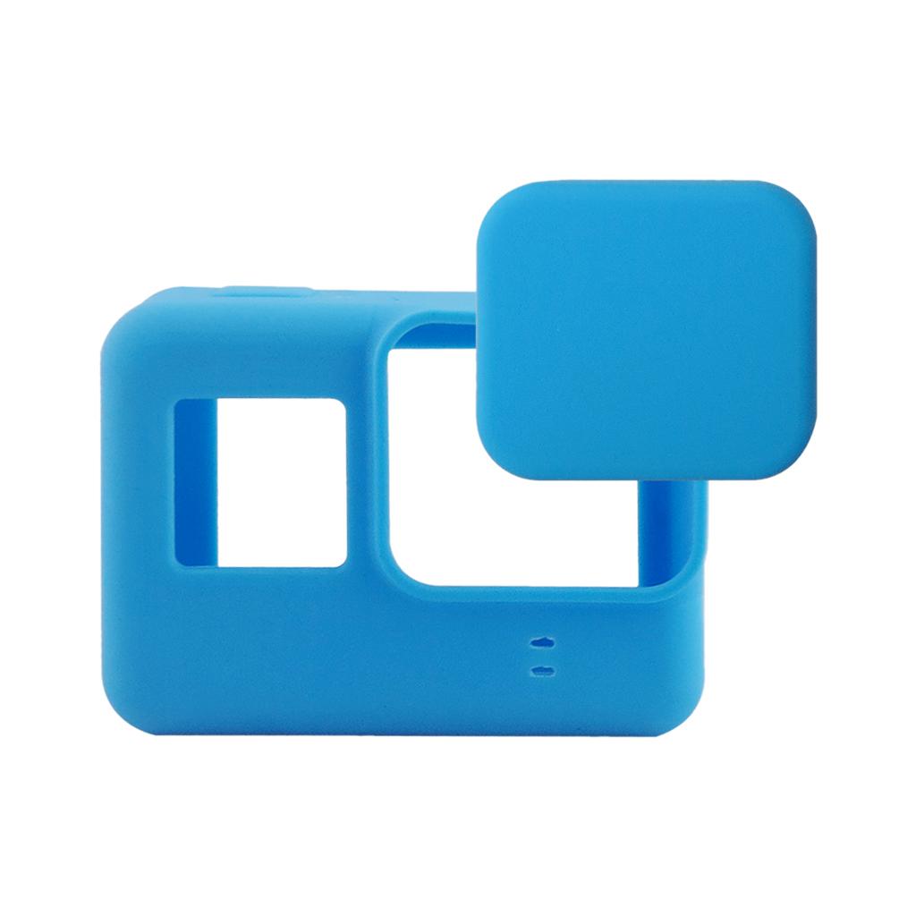Soft Silicone Protective Housing Case + Lens Cap Cover For GoPro Hero 5