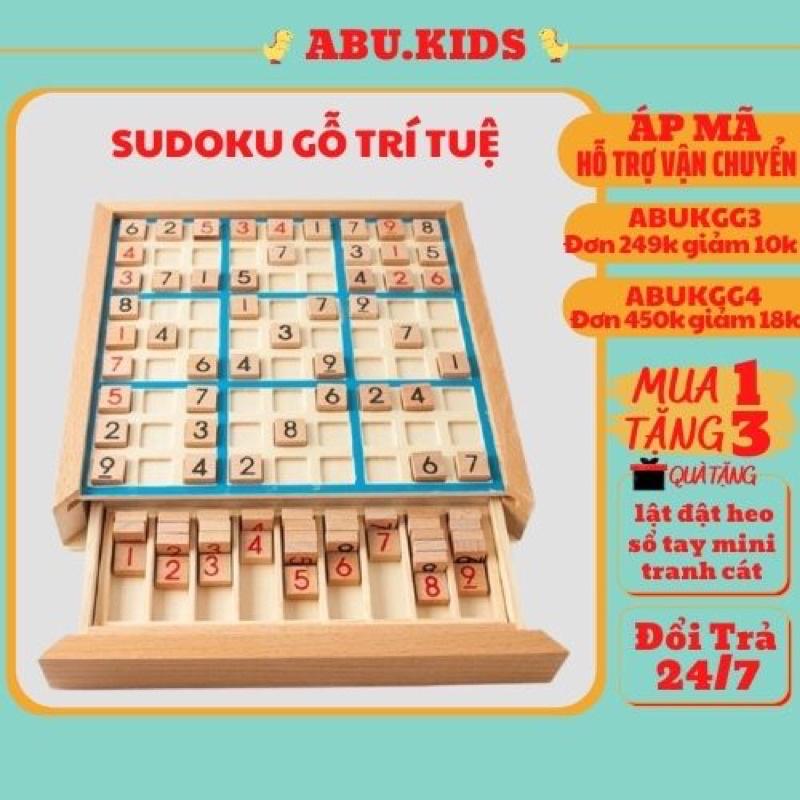 Đồ chơi SUDOKU thông minh điền số gỗ cao cấp - Trò chơi trí tuệ cho bé trai bé gái giảm stress