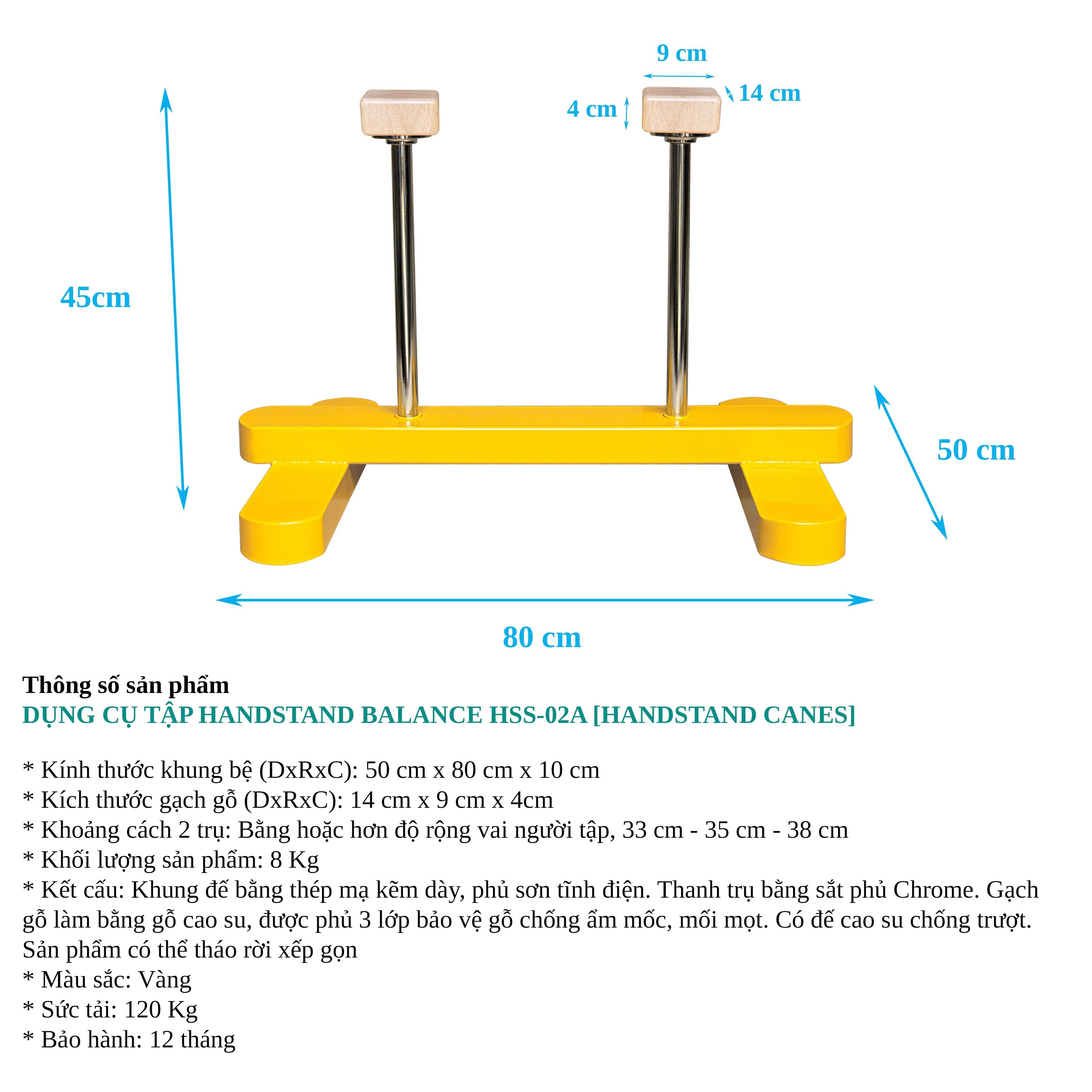 Handstand Canes - Dụng cụ tập Hand Balance Pocorrys 02A