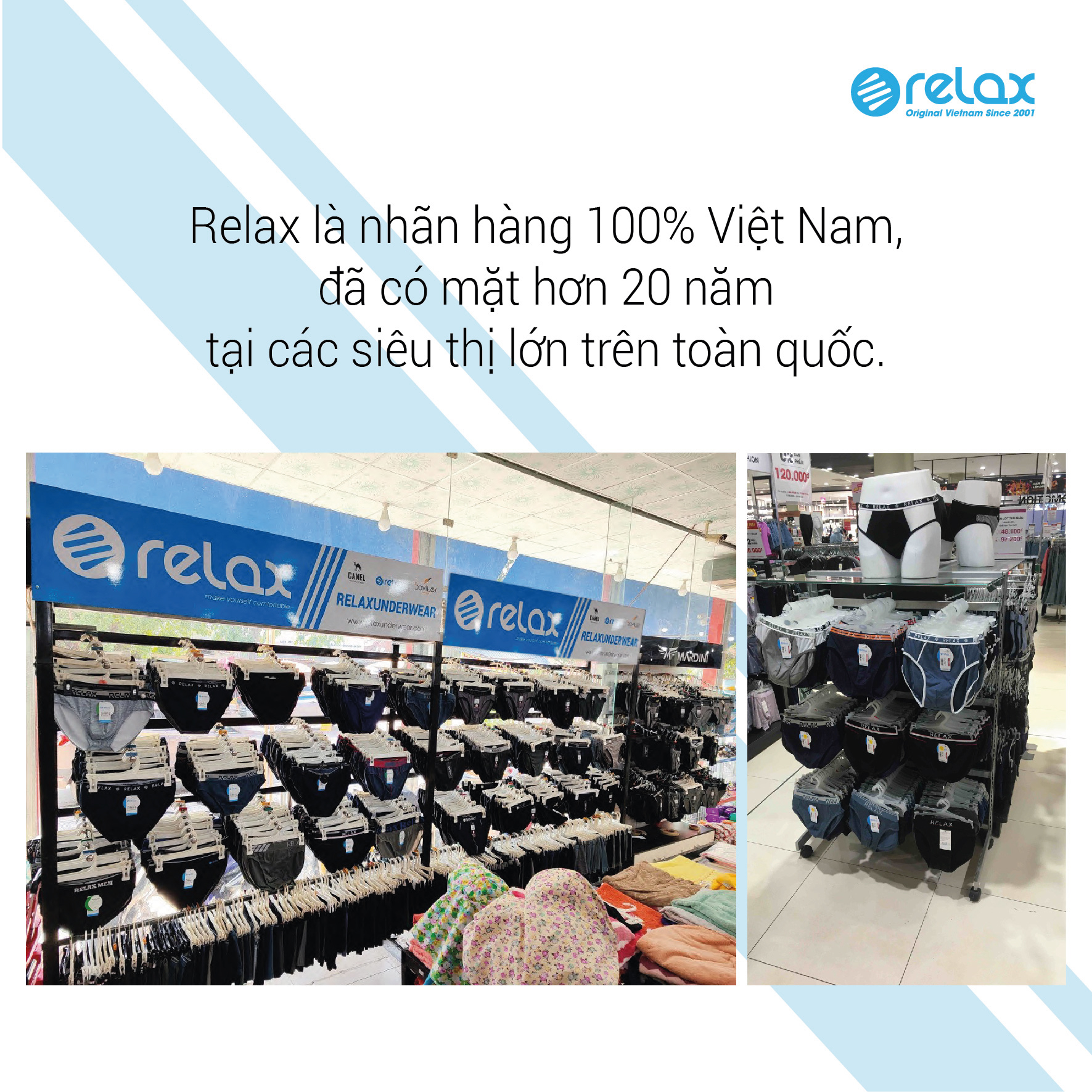 |Combo 3 quần| Lót nam Tam Giác Relax cao cấp New.RDO120 co giãn, thoáng mát, thấm hút mồ hôi kháng khuẩn tốt