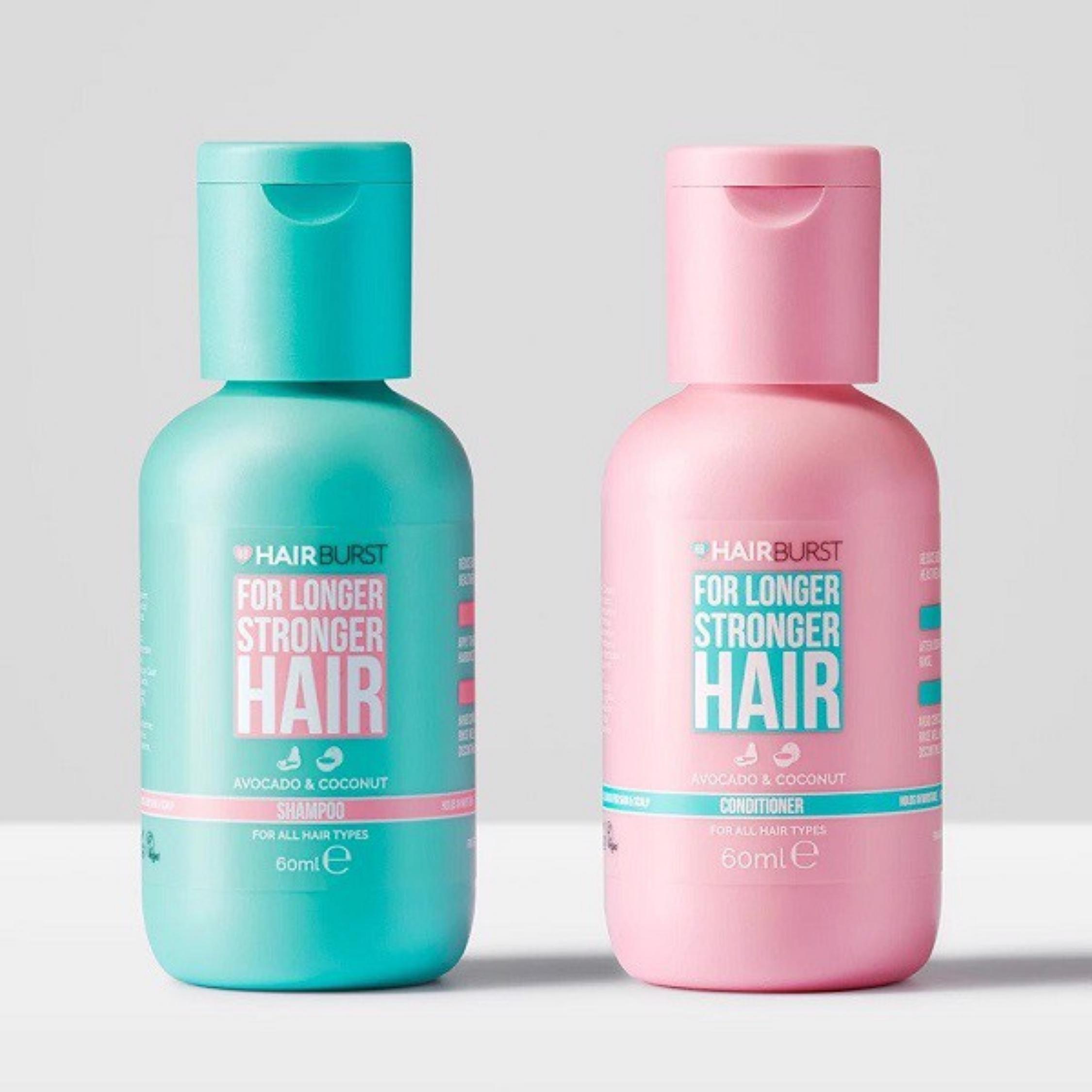 Set Gội Xả Hairburst Stronger Longer Hair Travel Size 60ml/Chai