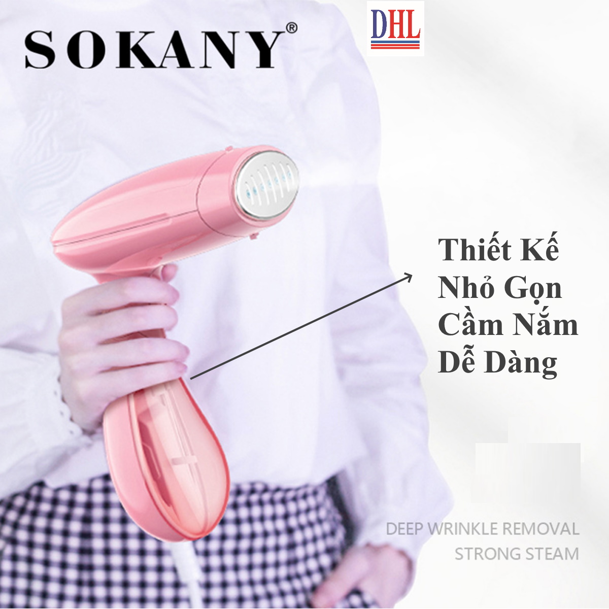 Bàn là bàn ủi hơi nước cầm tay SOKANY 3060 công suất 1500W hàng chính hãng