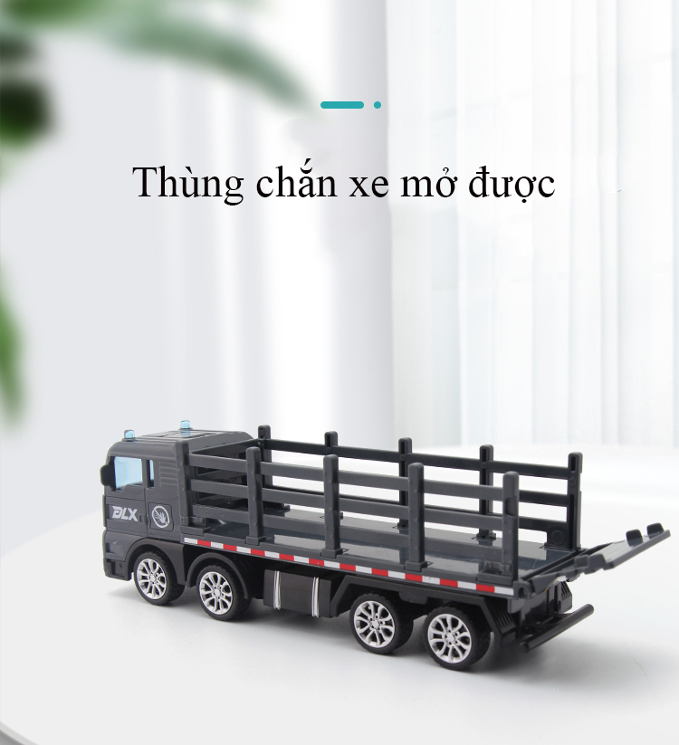 Đồ chơi mô hình xe tải hàng rào KAVY No.8807 nhựa an toàn chi tiết đẹp