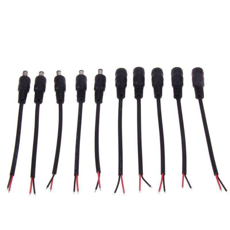 Dây nguồn DC đầu jack Đực, Cái DC 5.5x2.1mm đúc sẵn